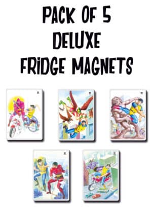 Pack Of 5 Deluxe Fridge Magnet- Super Commando Dhruva 2