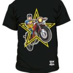 SUPER COMMANDO DHRUVA-NEVER GIVE UP-T-SHIRT (BLACK)